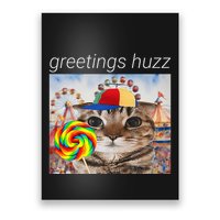 Greetings Huzz Funny Gen Z Gen Alpha Silly Cat Lollipop Meme Poster