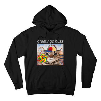 Greetings Huzz Funny Gen Z Gen Alpha Silly Cat Lollipop Meme Tall Hoodie