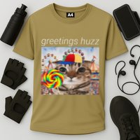 Greetings Huzz Funny Gen Z Gen Alpha Silly Cat Lollipop Meme Cooling Performance Crew T-Shirt