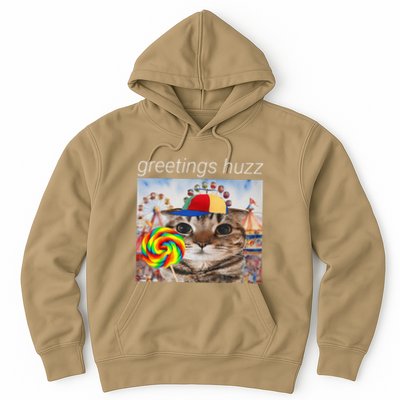 Greetings Huzz Funny Gen Z Gen Alpha Silly Cat Lollipop Meme Hoodie