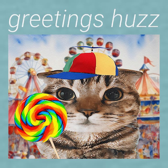 Greetings Huzz Funny Gen Z Gen Alpha Silly Cat Lollipop Meme Sueded Cloud Jersey T-Shirt