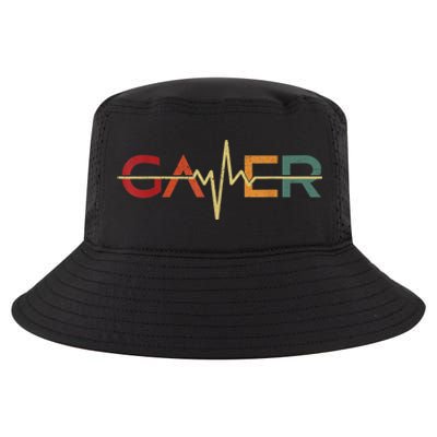 Gamer Heartbeat Funny Video Games Lover Gift Cool Comfort Performance Bucket Hat