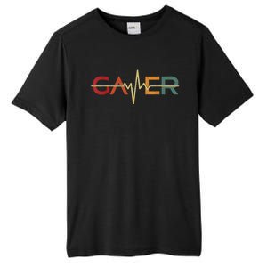 Gamer Heartbeat Funny Video Games Lover Gift Tall Fusion ChromaSoft Performance T-Shirt