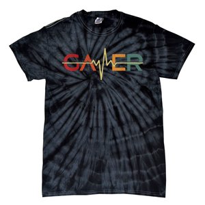 Gamer Heartbeat Funny Video Games Lover Gift Tie-Dye T-Shirt