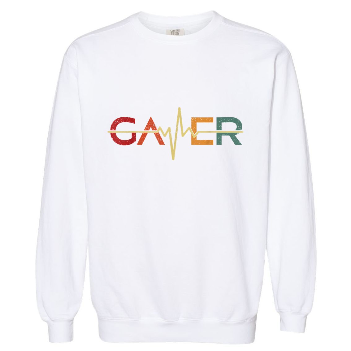 Gamer Heartbeat Funny Video Games Lover Gift Garment-Dyed Sweatshirt