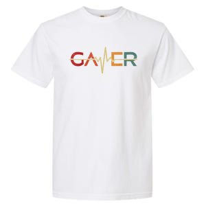 Gamer Heartbeat Funny Video Games Lover Gift Garment-Dyed Heavyweight T-Shirt