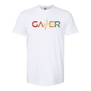 Gamer Heartbeat Funny Video Games Lover Gift Softstyle CVC T-Shirt