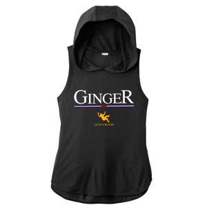 Ginger Hollywood Falling Anniversary Ladies PosiCharge Tri-Blend Wicking Draft Hoodie Tank