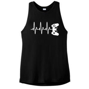 Gamer Heartbeat For Gaming Gift Ladies PosiCharge Tri-Blend Wicking Tank