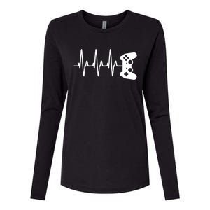 Gamer Heartbeat For Gaming Gift Womens Cotton Relaxed Long Sleeve T-Shirt