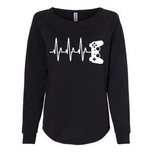 Gamer Heartbeat For Gaming Gift Womens California Wash Sweatshirt