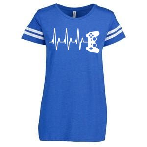 Gamer Heartbeat For Gaming Gift Enza Ladies Jersey Football T-Shirt