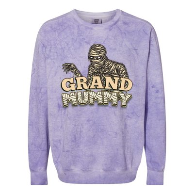 Grandmas Halloween Funny Grand Mummy Great Gift Colorblast Crewneck Sweatshirt