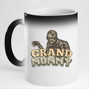 Grandmas Halloween Funny Grand Mummy Great Gift 11oz Black Color Changing Mug