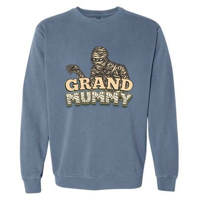 Grandmas Halloween Funny Grand Mummy Great Gift Garment-Dyed Sweatshirt