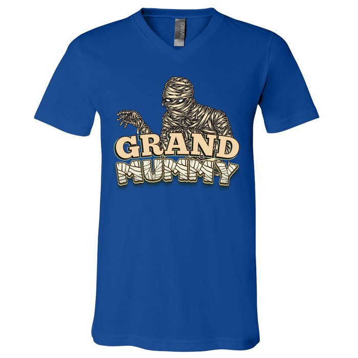 Grandmas Halloween Funny Grand Mummy Great Gift V-Neck T-Shirt