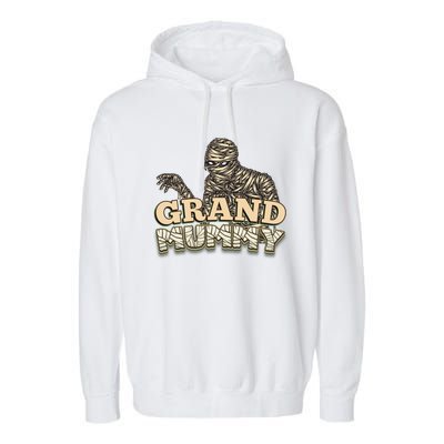 Grandmas Halloween Funny Grand Mummy Great Gift Garment-Dyed Fleece Hoodie