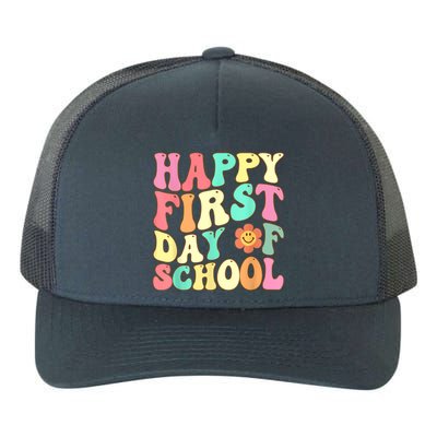 Groovy Happy First Day Of School Teacher Kids Back To School Yupoong Adult 5-Panel Trucker Hat