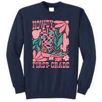 Groovy Howdy First Grade Cowboy Teacher Tall Sweatshirt