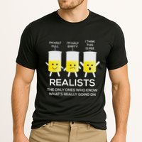 Glass Half Full Half Empty Funny Realists Philosophy Performance Shirt