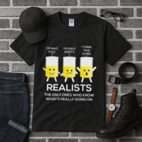 Glass Half Full Half Empty Funny Realists Philosophy Tall T-Shirt
