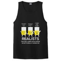 Glass Half Full Half Empty Funny Realists Philosophy PosiCharge Competitor Tank