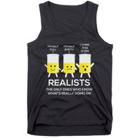 Glass Half Full Half Empty Funny Realists Philosophy Tank Top