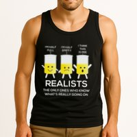 Glass Half Full Half Empty Funny Realists Philosophy Tank Top