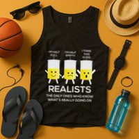 Glass Half Full Half Empty Funny Realists Philosophy Tank Top