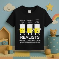 Glass Half Full Half Empty Funny Realists Philosophy Toddler T-Shirt