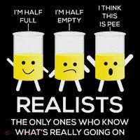 Glass Half Full Half Empty Funny Realists Philosophy Kids T-Shirt