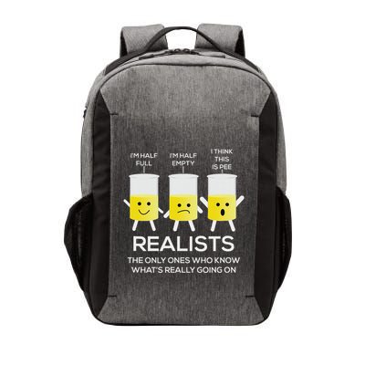Glass Half Full Half Empty Funny Realists Philosophy Vector Backpack