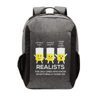 Glass Half Full Half Empty Funny Realists Philosophy Vector Backpack