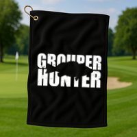 Grouper Hunter Fish Golf Towel