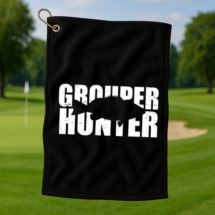 Grouper Hunter Fish Golf Towel