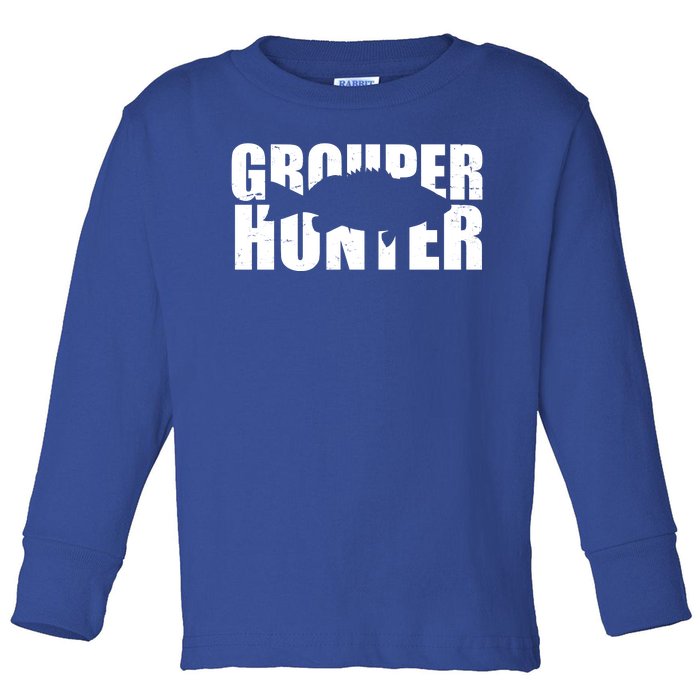 Grouper Hunter Fish Toddler Long Sleeve Shirt