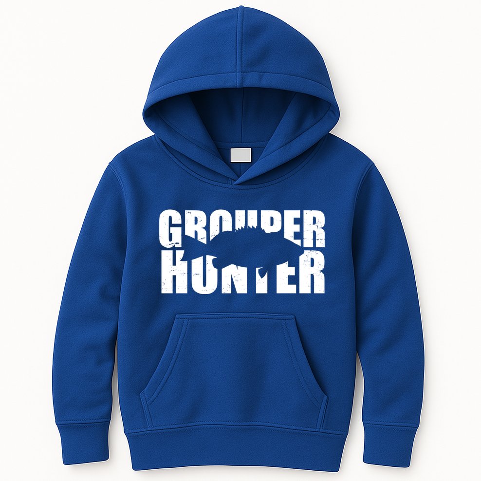 Grouper Hunter Fish Kids Hoodie