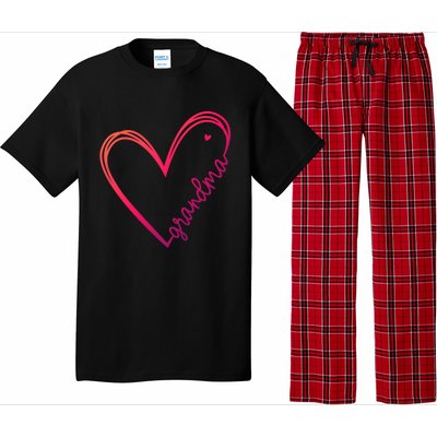 Grandma Heart For Christmas MotherS Day Birthdays Cute Gift Pajama Set