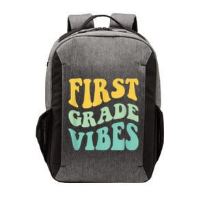 Groovy Happy First Day Of School Teacher Kids Back To School Vector Backpack