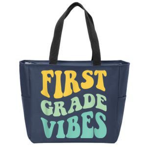 Groovy Happy First Day Of School Teacher Kids Back To School Zip Tote Bag