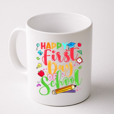 Groovy Happy First Day Of School Teacher Kids Back To School Coffee Mug