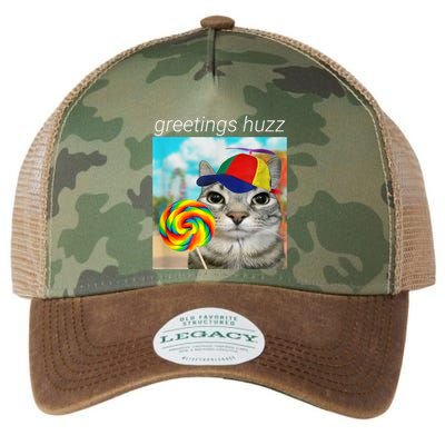 Greetings Huzz Funny Gen Z Gen Alpha Slang Meme Legacy Tie Dye Trucker Hat