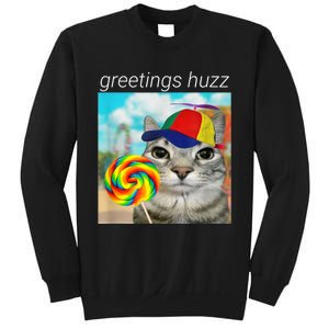 Greetings Huzz Funny Gen Z Gen Alpha Slang Meme Sweatshirt