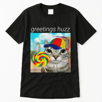 Greetings Huzz Funny Gen Z Gen Alpha Slang Meme Tall T-Shirt