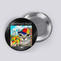 Greetings Huzz Funny Gen Z Gen Alpha Slang Meme Button