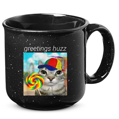 Greetings Huzz Funny Gen Z Gen Alpha Slang Meme 15oz Campfire Ceramic Mug