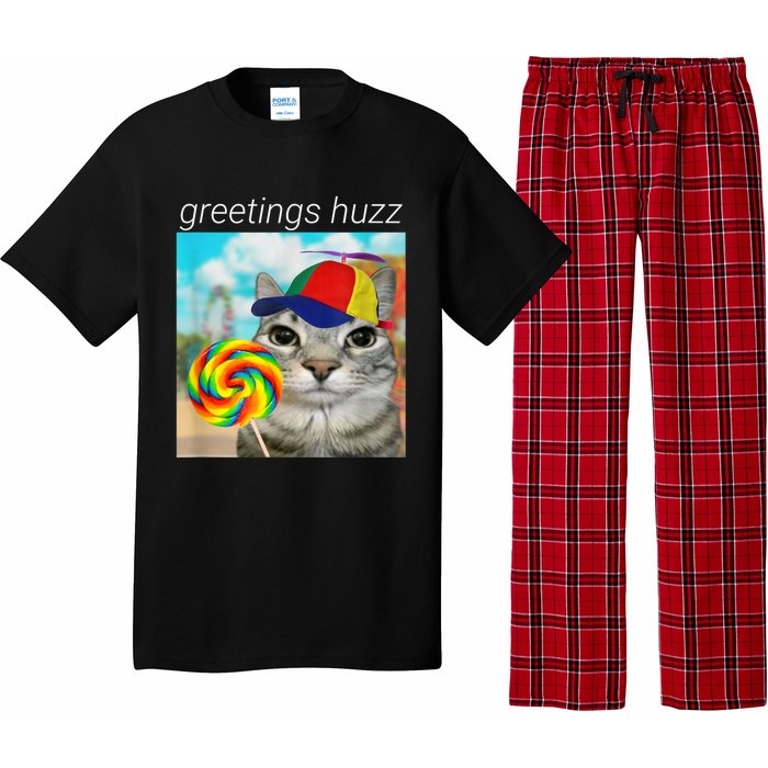 Greetings Huzz Funny Gen Z Gen Alpha Slang Meme Pajama Set