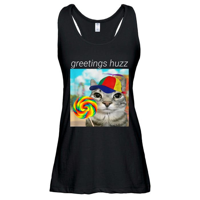 Greetings Huzz Funny Gen Z Gen Alpha Slang Meme Ladies Essential Flowy Tank