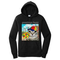 Greetings Huzz Funny Gen Z Gen Alpha Slang Meme Women's Pullover Hoodie