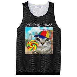 Greetings Huzz Funny Gen Z Gen Alpha Slang Meme Mesh Reversible Basketball Jersey Tank